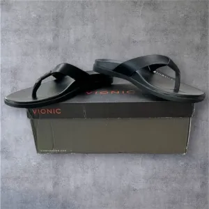 Vionic Elijah Black Sandals Flip Flops Ludlow Elijah Sandal Black Men’s Size 13