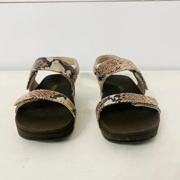 Vionic Pacific Bolinas Snake Print Sandals, Women’s Size 6