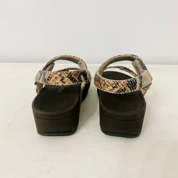 Vionic Pacific Bolinas Snake Print Sandals, Women’s Size 6