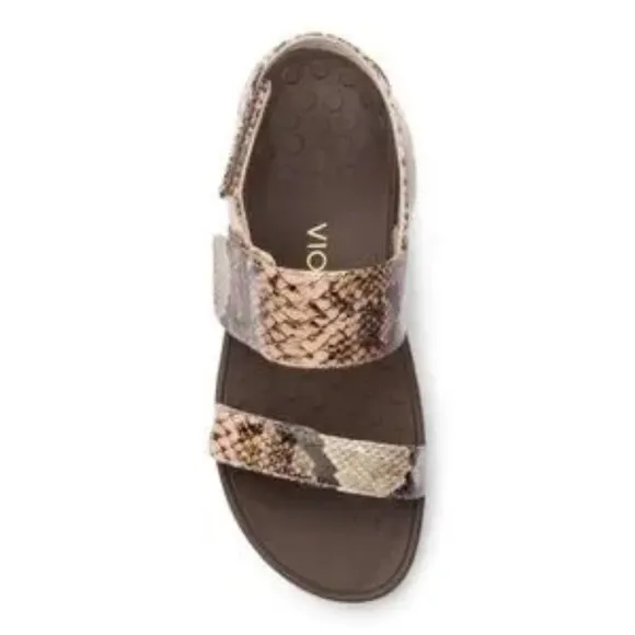 Vionic Pacific Bolinas Snake Print Sandals, Women’s Size 6