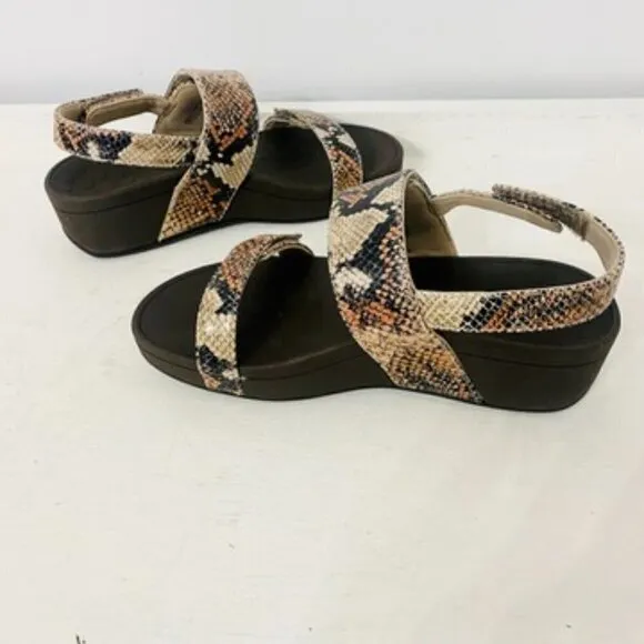 Vionic Pacific Bolinas Snake Print Sandals, Women’s Size 6