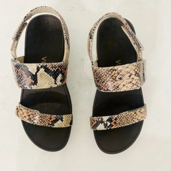 Vionic Pacific Bolinas Snake Print Sandals, Women’s Size 6