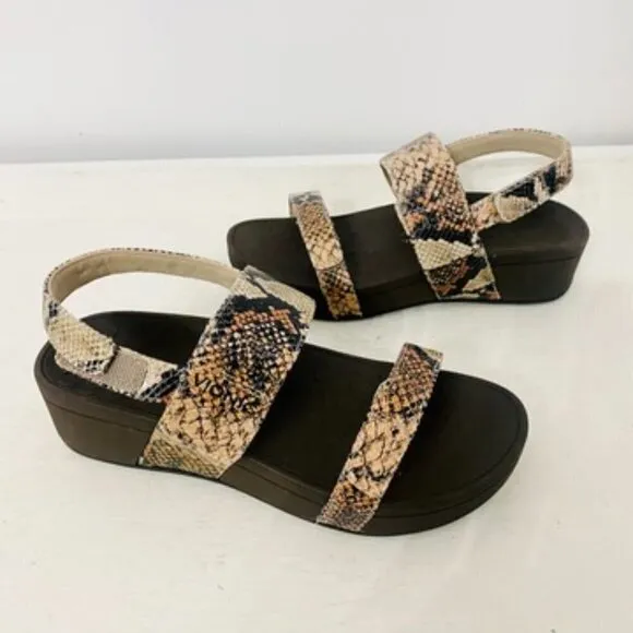 Vionic Pacific Bolinas Snake Print Sandals, Women’s Size 6