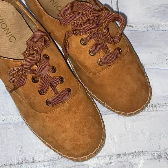 Vionic Sandy Suede Lace-up Espadrilles