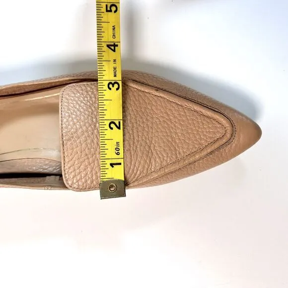 Vionic Shoes Womens 8.5 Nude Leather Loafers Casual Comfort Slip On Noah‎ Flats