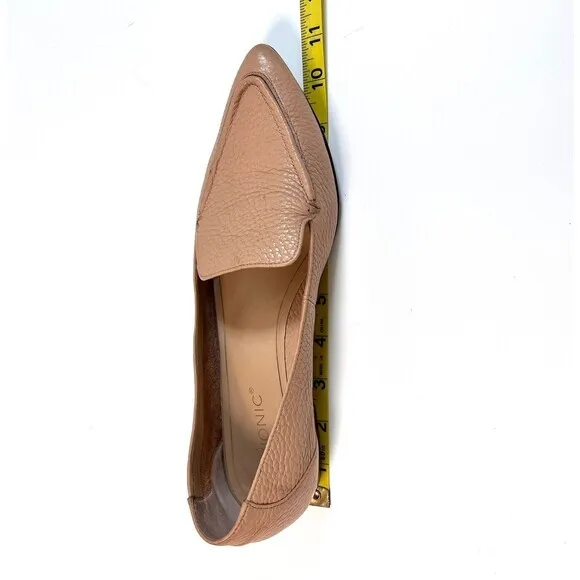 Vionic Shoes Womens 8.5 Nude Leather Loafers Casual Comfort Slip On Noah‎ Flats