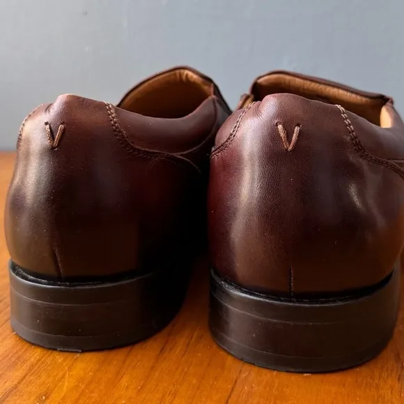 Vionic Sullivan Men Loafer Shoes Burnished Brown Leather Slip On Size 12 Medium