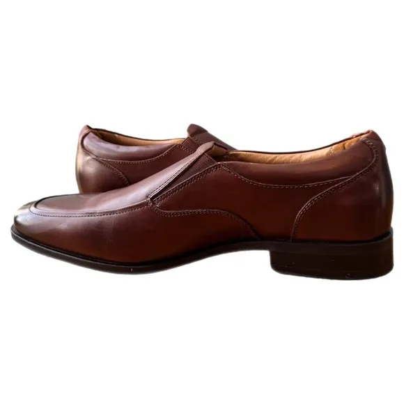 Vionic Sullivan Men Loafer Shoes Burnished Brown Leather Slip On Size 12 Medium