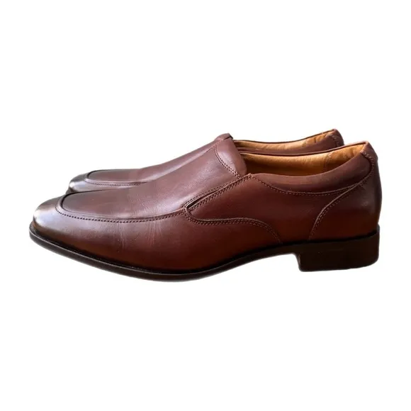 Vionic Sullivan Men Loafer Shoes Burnished Brown Leather Slip On Size 12 Medium