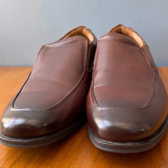 Vionic Sullivan Men Loafer Shoes Burnished Brown Leather Slip On Size 12 Medium