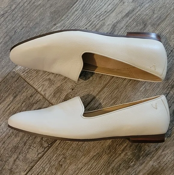 Vionic WILLA II Comfort Slip On Loafer Shoes Leather Removable Footbed Cream