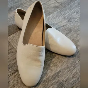 Vionic WILLA II Comfort Slip On Loafer Shoes Leather Removable Footbed Cream