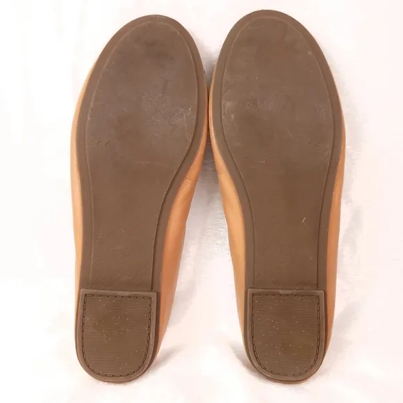 Vionic Zelda NPA Ballet Flats Snakeskin Print Bow Tan Macaroon Women 8.5