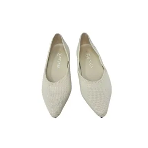Vivaia Cream Pointed Toe Flats Career Business Office Capsole Womens 36 US 5.5-6