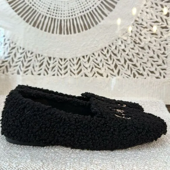 Vivaia Loafers Round Toe Recycled Faux Fur Size 41 US sz 9.5 Cozy Cute