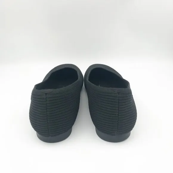 VIVAIA Margot 2.0 Square Toe Black Stretch Knit Ballet Flats Womens 9