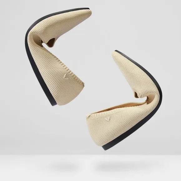 VIVAIA Pointed-Toe Ballet Flats Aria 5° shflatse2112070002 Cream Ivory Sz 42 12