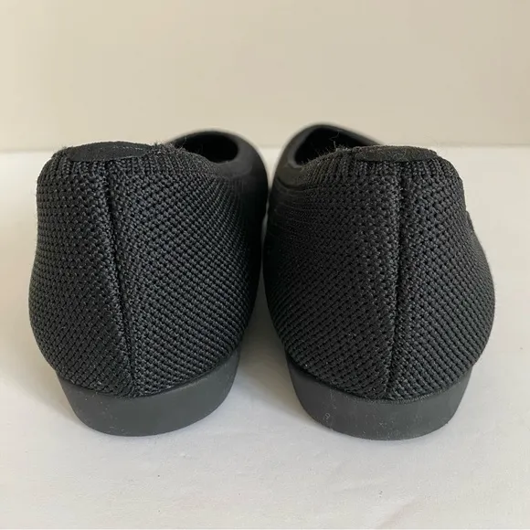 Vivaia Pointed Toe Ballet Flats Black Knit Washable Size EU 39 / US 8