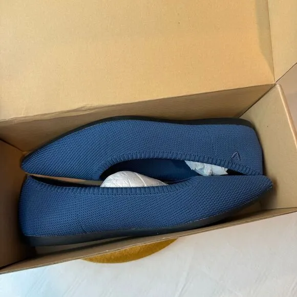 VIVAIA Pointed-Toe Blue Ballet Flats SIZE EUR 38.5‎ US 7.5