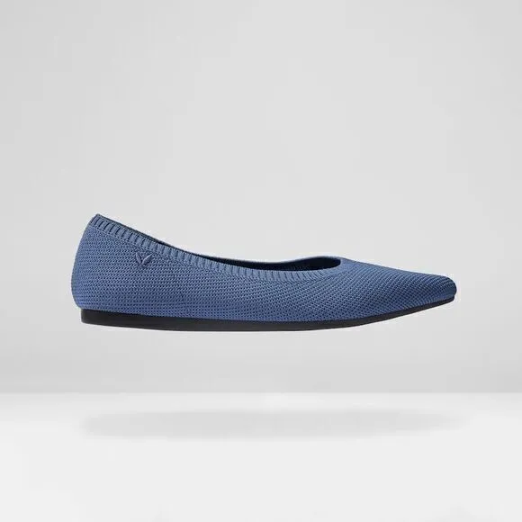 VIVAIA Pointed-Toe Blue Ballet Flats SIZE EUR 38.5‎ US 7.5
