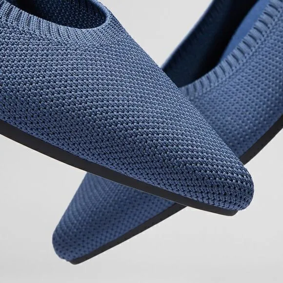 VIVAIA Pointed-Toe Blue Ballet Flats SIZE EUR 38.5‎ US 7.5