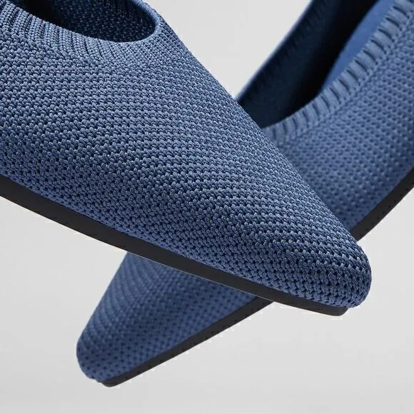 VIVAIA Pointed-Toe Blue Ballet Flats SIZE EUR 39‎ US 8