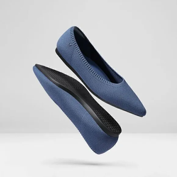 VIVAIA Pointed-Toe Blue Ballet Flats SIZE EUR 39‎ US 8