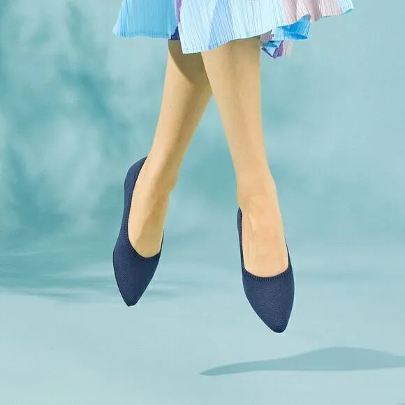 VIVAIA Pointed-Toe Blue Ballet Flats SIZE EUR 39‎ US 8