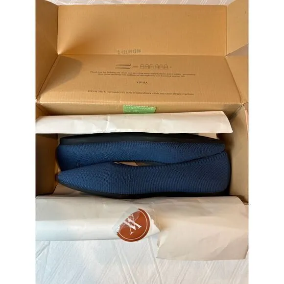 VIVAIA Pointed-Toe Blue Ballet Flats SIZE EUR 39‎ US 8