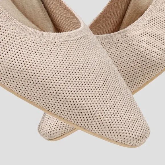 Vivaia Pointed-Toe Knit Flats Comfortable Everyday Shoes Size 8.5 EUR 39.5