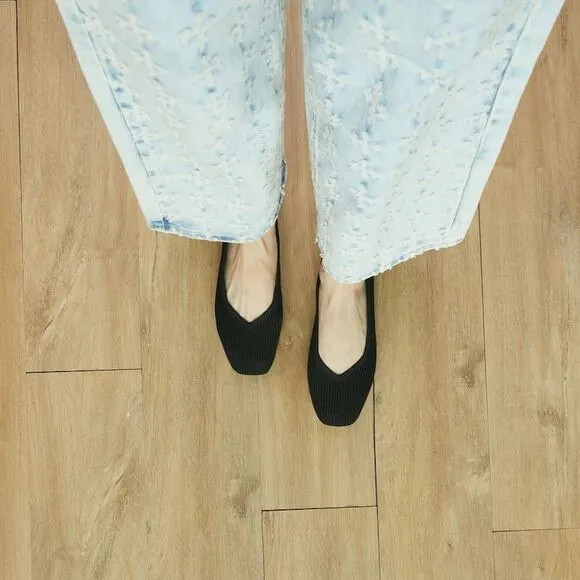VIVAIA‎ Square-Toe V-Cut Flats (Margot 2.0) EU38.5 US7.5