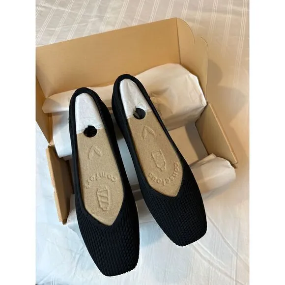 VIVAIA Square-Toe‎ V-Cut Flats (Margot 2.0) Size EUR 36.5 US 6
