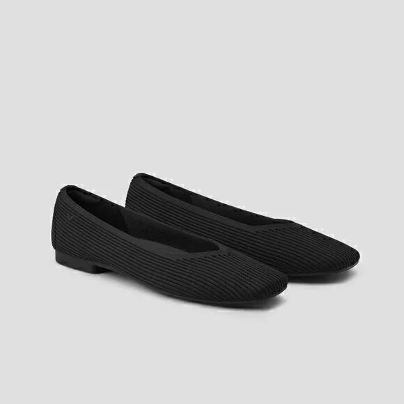 VIVAIA‎ Square-Toe V-Cut Flats (Margot 2.0) Size EUR 38 US 7-7.5