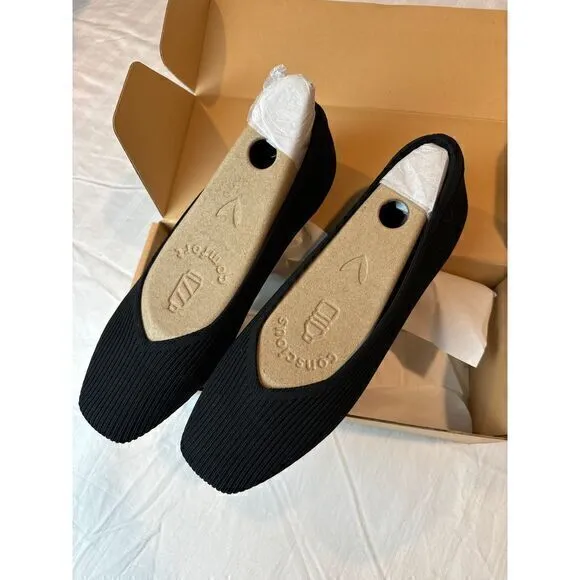 VIVAIA Square-Toe V-Cut Flats (Margot 2.0) Size EUR 40 W size‎ 9 W