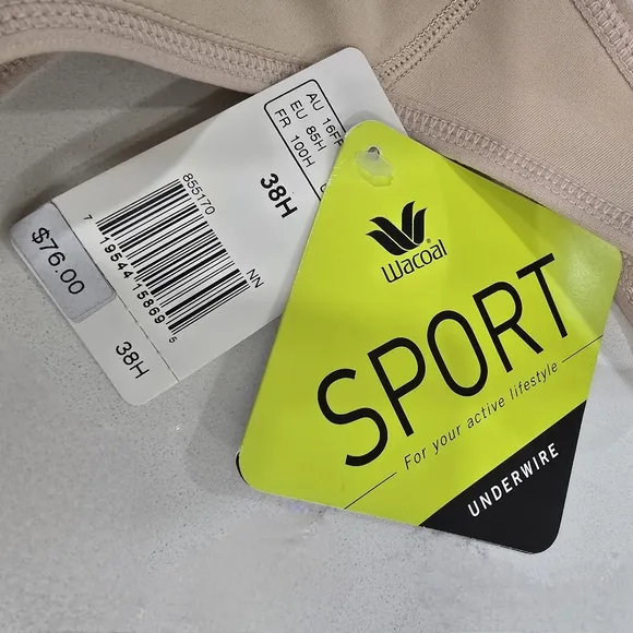 Wacoal Simone Sports Bra Size 38H