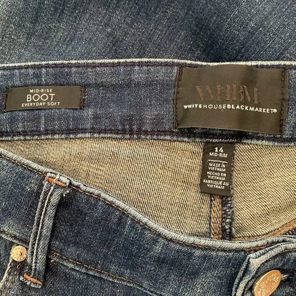 White House Black Market Mid Rise Everyday Soft Denim Bootcut Jeans