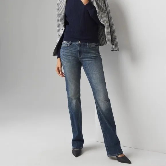 White House Black Market Mid Rise Everyday Soft Denim Bootcut Jeans