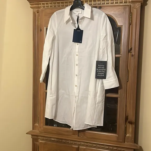 White Oxford Harris Shirt DressPOMANDER PLACE