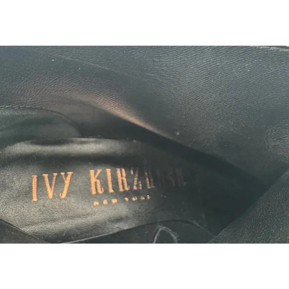 Women's Ivy Kirzhner Black Leopard Print Ankle Boots