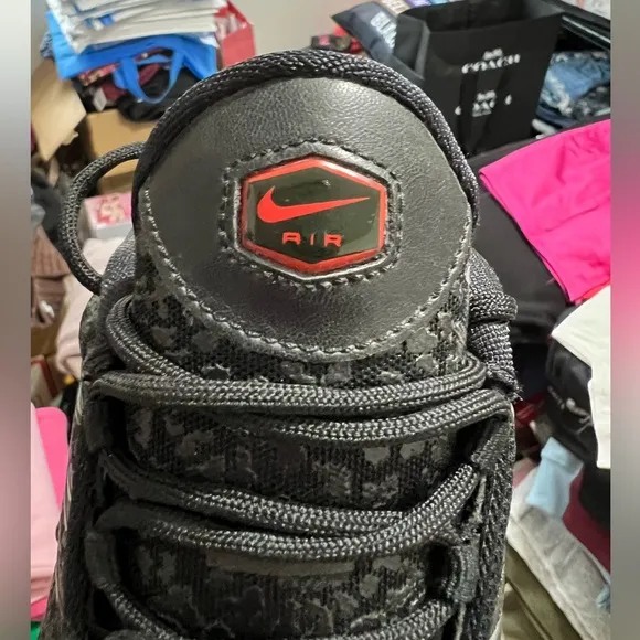 Women’s Nike Air Max Plus Premium Black Red Leopard Sneakers (No Box)