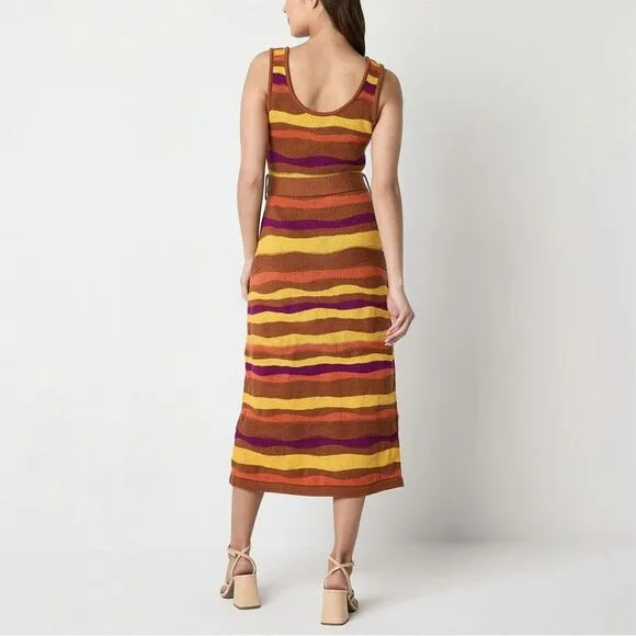 Worthington Women's Sleeveless Midi Sweater‎ Dress Scoop Neck NWT XL