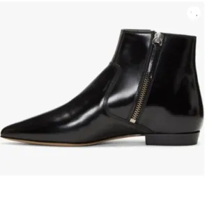 XYD Women's Formal Pointed Closed Toe Flats Ankle Boots Low Heel Booties Black