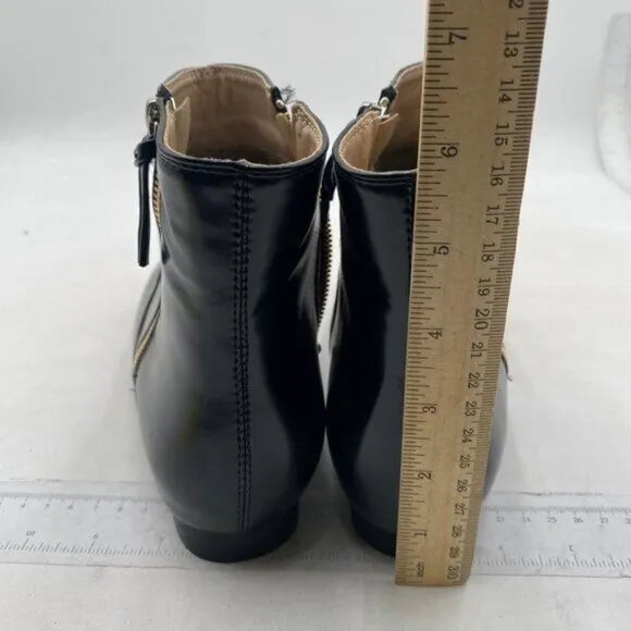 XYD Women's Formal Pointed Closed Toe Flats Ankle Boots Low Heel Booties Black