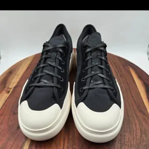 Y-3 Black and White High-Top Sneakers