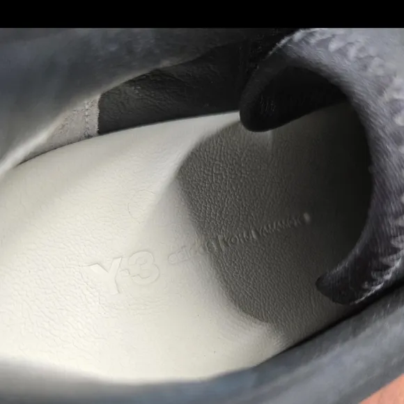 Y-3 Black and White High-Top Sneakers