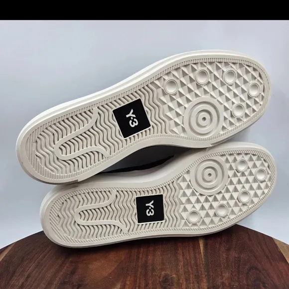 Y-3 Black and White High-Top Sneakers