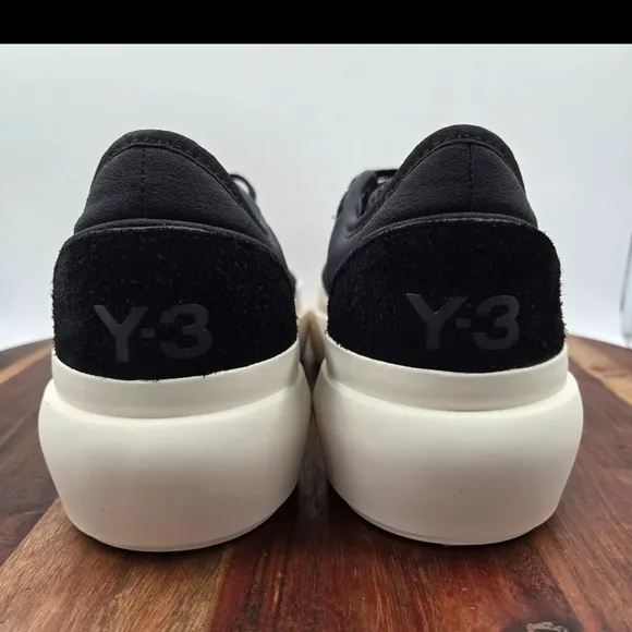 Y-3 Black and White High-Top Sneakers