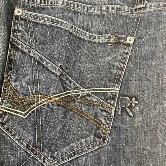 Y2K 90’s ROCAWEAR MENS BLUE JEANS FLARE BAGGY DENIM STREETWEAR PANTS SZ 40