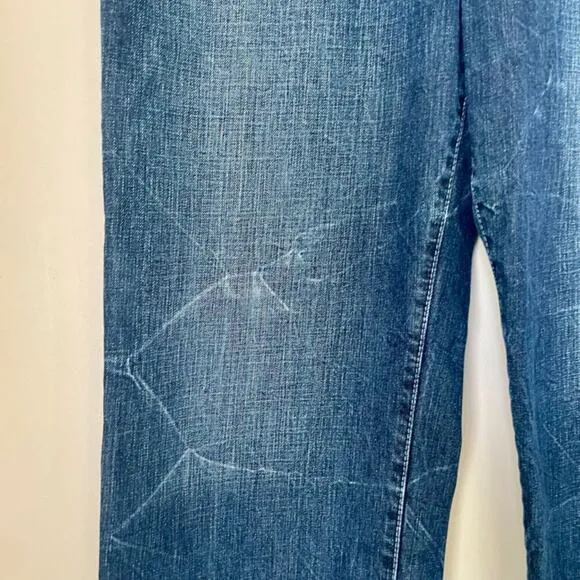 Y2K 90’s ROCAWEAR MENS BLUE JEANS FLARE BAGGY DENIM STREETWEAR PANTS SZ 40
