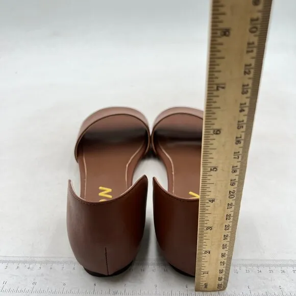 YDN Women Western Peep Toe  Casual Flats Slip on Comfy Walking Shoes Brown